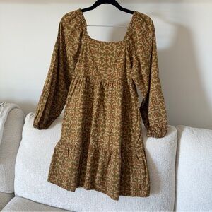 Universal Thread Floral Patterned Long Sleeve Dress with Pockets